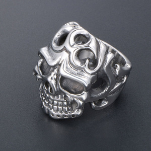 Anillo Retro de Calavera para Hombre, Diseño de Esqueleto Exagerado SA877, Joyería de Regalo - Product Image 4