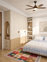 Armoire moderne sur mesure pour enfants, placard enfant intégré avec bords arrondis sécurisés, mobilier sur mesure pour toute la maison