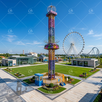 Attraction de parc d'attractions en acier et fibre de verre pour l'extérieur : Simulateur de chute libre et tour rotative pour enfants