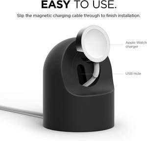 Support de <span class=keywords><strong>chargeur</strong></span> pour Apple Watch série 9 8 Ultra 7 6 5 SE 4 3 2 Station d'accueil de <span class=keywords><strong>chargeur</strong></span> Support en silicone Iwatch Support de câble de charge - Product Image 4