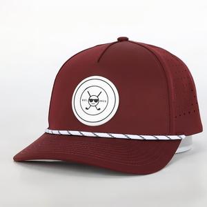 Gorras de Béisbol de 5 Paneles con Logotipo de Goma Totalmente Personalizado al por Mayor, Visera Perforada con Corte Láser, Cuerda, Unisex, Deportivas, Ajustables, <span class=keywords><strong>Gorra</strong></span> de Papá - Product Image 6