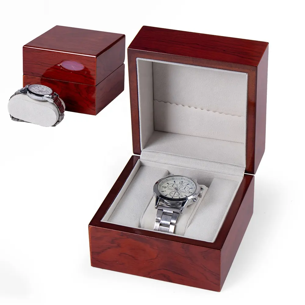 工場カスタムロゴ腕時計ケース包装ギフト男性収納オーガナイザー高級木製時計ボックス