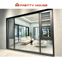 Fenêtre inclinable et tournante en aluminium NFRC Fenêtre à battant en aluminium pour maison en verre trempé à double vitrage