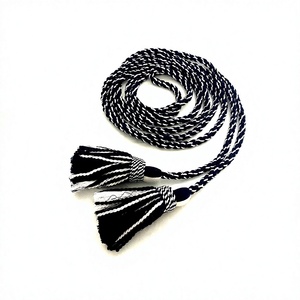 Cordon de chapeau ethnique et cérémoniel personnalisé, tressé torsadé à 3 brins, en Nylon/Polyester/Soie, écologique, pour sacs - Product Image 2