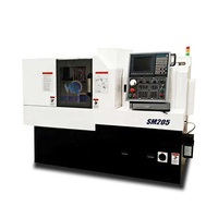Machine de tour cnc de type suisse à 7 axes à lit plat en chine sm205 avec chargeur de barre hydraulique