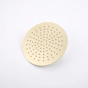 Cabezal de ducha de baño de primera calidad Cabezal de ducha oculto de oro cepillado Cabezal de ducha multifuncional