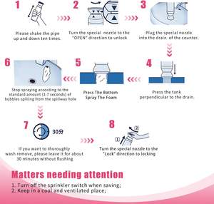 Nettoyant moussant pour canalisations et éviers, idéal pour toilettes, cuisines, salles de bain et sanitaires - Vente en gros à prix abordable - Product Image 5