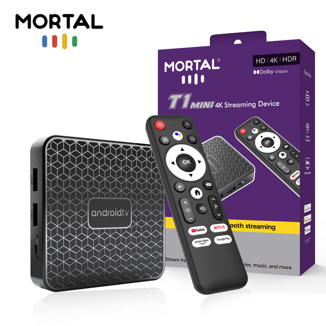 Smart TV BOX Goole Voice Remote Android TV Box Mortal T1mini 4K Set Top Box Network Player WIFI RK3518 8GB 2GB 16GB TV Box ATV