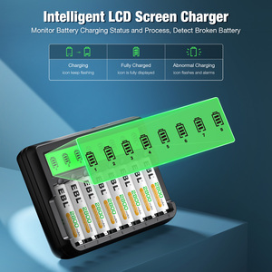Ebl 토치 라이트 필라스 충전식 Aa 더블 A 배터리 <span class=keywords><strong>1</strong></span>.2V 2800Mah Nimh 배터리 팩 (충전기 포함)