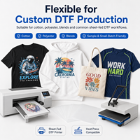 Film PET DTF Double Coated A3 A4 untuk Printer DTF Epson L1800 L805 XP600 I3200, Transfer Panas untuk Cetak Kaos