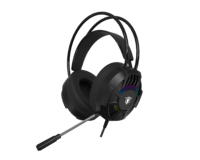 Casque de jeu JEDEL GH280 à double suspension, avec éclairage RGB, son surround virtuel 7.1, casque de jeu supra-auriculaire pour PC, PS4, PS5