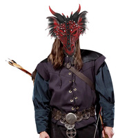 Masque en mousse PU Dragon dominateur pour Halloween Dance Party Carnival Party Cosplay Animal Costume