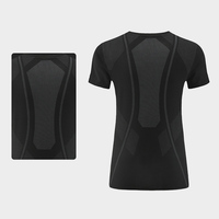 Camiseta Deportiva de Manga Corta para Mujer, Transpirable, Ligera, de Secado Rápido, con Cuello Redondo, para Yoga, Gimnasio, Running y Actividades al Aire Libre