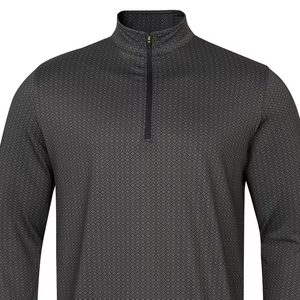 Ready To Ship Men's Quarter Zip <b>Golf</b> Pullover <b>Long</b> <b>Sleeve</b> Allover Pattern Performance Shirt Lightweight Sports <b>Top</b> In Stock - Product Image 1