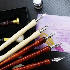 1pc porta pennini Dip Pen per calligrafia/Comic/portapenne dipinto a mano per forniture d'arte/regali promozionali - Product Image 5