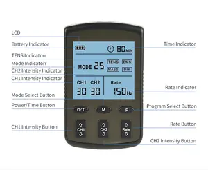 Dual channel 25 mode 30 intensity tens ems mass 4 in 1 dispositivo per terapia fisica gestione del sollievo dal dolore dispositivo per la salute della casa