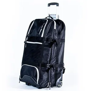 कस्टम फुटबॉल गोलकीपर रोलिंग Duffel बैग आउटडोर सामान ट्राली Duffle बैग पहियों के साथ फुटबॉल Duffle बैग
