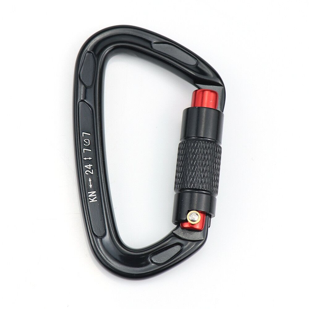 डी-आकार Carabiner चढ़ाई के लिए उच्च शक्ति 25KN हुक