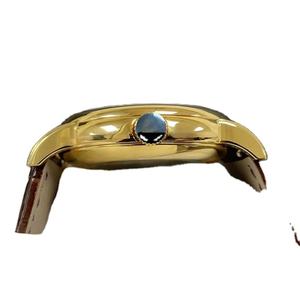 Reloj Mecánico Clásico de Vestir para Hombre, Estilo Vintage, Caja Redonda Dorada, Correa de Cuero de Cocodrilo Marrón, Segundero Pequeño, Elegante - Product Image 4