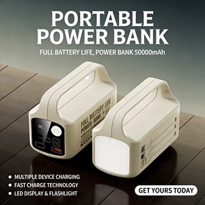 Banco de Energía Portátil de Iones de Litio con Inversor de Onda Sinusoidal Pura, Carga por Panel Solar, Linterna, Tipo-C, Salida Máxima de 10W - Product Image 5