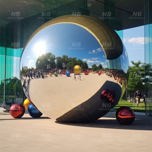 Event Decoration PVC Floating Sphere Mirror <b>Balloon</b> Shinny Inflatable Ball <b>Customized</b> Event Decoration PVC Floating Sphere - Product Image 1