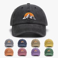 Gorra de Papá Personalizada con Bordado, de Algodón Lavado, para Montaña y Aire Libre, de 6 Paneles, Ajustable, 9 Colores, Estilo Vintage, para Senderismo, OEM, Venta al por Mayor, MOQ Bajo