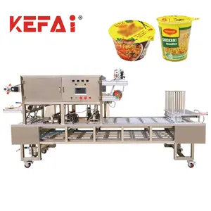 KEFAI Machine automatique pour sceller les gobelets Remplisseuses linéaires d'eau de gobelets jetables pour confiture de jus de lait