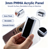 Panneau acrylique PMMA durable 3 mm, résistant aux UV et au feu, lisse, pliable, personnalisable pour la publicité de consoles de jeux et la découpe