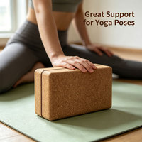 Bloque de Yoga de Corcho Tianlei, Alta Densidad, Antideslizante, Ecológico, Personalizable, para Pilates, Gimnasio, Estudio, Certificado FSC