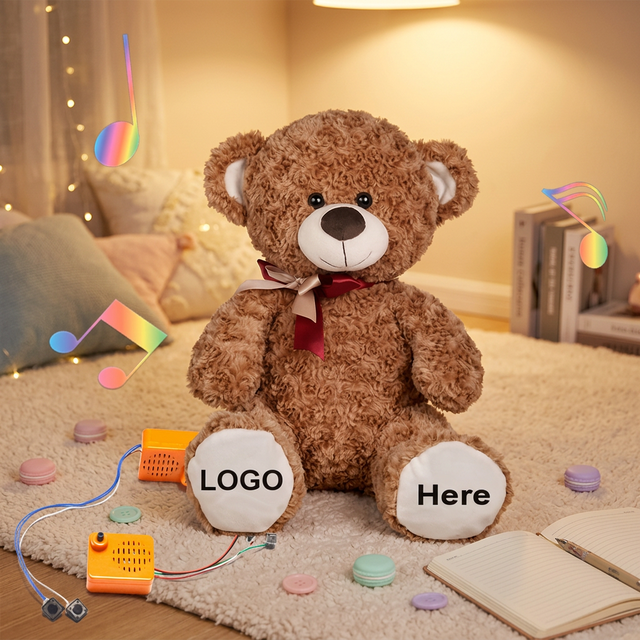 Hot Sale Voice Recorder Soft Animal Doll Repeat Talking Teddy Bear Stuffed Customize Plush Toys