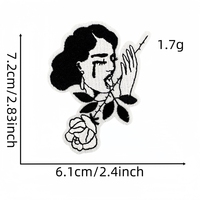Patch brodé thermocollant noir de haute qualité, style punk cool, design personnalisé en tissu pour vêtements