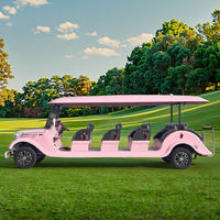 Voitures de golf électriques chinoises vintage classiques à 14 places avec batterie au lithium 5KW Puissance personnalisable pour les excursions