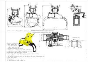 Grappin hydraulique pour excavatrice/grue, scie à bois pour l'abattage des arbres, machine à couper le bois, scie à chaîne rotative intelligente pour couper le bois - Product Image 5