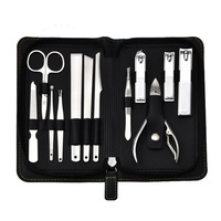 Ensemble de 12 coupe-ongles de luxe en acier inoxydable, ciseaux à cuticules de haute qualité, kit de manucure et pédicure pour les pieds, les mains, le visage, cadeau pour la maison
