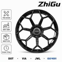 Jantes forgées ZhiGu Premium 18-22 pouces, noir brillant, motif nid d'abeille Y-Mesh, verrouillage central, livraison en 15 jours pour BMW M3 M4 Audi RS Mercedes