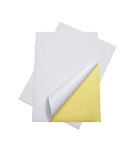 210mmX297mm Cover Material Printable White Matte Adhesive Paper100sheets Full Sheet Printing Inkjet Stickers A4 Writing Paper