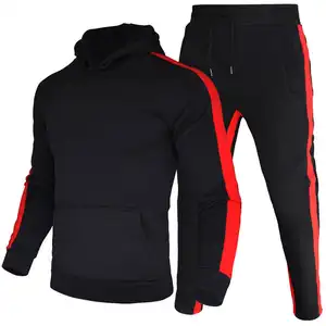 Tùy Chỉnh Người Đàn Ông Của Hoodies Bộ Đồng Bằng Quá Khổ Nối Áo Thun Trống Lông Cừu Sweatsuit Công Nghệ Lông Cừu Tracksuit Người Đàn Ông Bộ Đồ Thể Thao