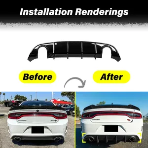 Pour Charger SRT/GT/RT/Scat Pack/Daytona 2015 2016 2017 2018 2019, Spoiler de pare-chocs arrière de voiture, Accessoires extérieurs, Kit carrosserie - Product Image 2