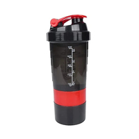 Vente Directe Usine Gobelet Shaker Protéine de Sport à 3 Compartiments avec Rangement Poudre et Logo Personnalisé