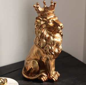 Escultura de Resina de Animal para el Hogar, Sala de Estar, Oficina, Escritorio, León de la Fortuna de Estilo Francés Vintage, Arte Europeo, Decoración de Año Nuevo - Product Image 1