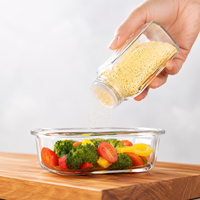 Salière et poivrière en verre avec couvercle à vis en métal, capacité de 120 ml, compatible lave-vaisselle et four, écologique