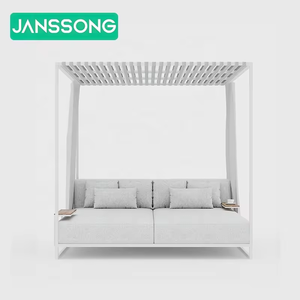 Chaise longue de plage de luxe pour villa, avec tissu imperméable, lit de jour pour jardin et piscine, cadre en aluminium pour hôtel, salon de jardin extérieur - Product Image 2