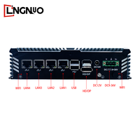 Fanless tertanam sistem industri Intel CPU DDR4 RAM SSD Multi COM Dual LAN HD Display handal kompak perumahan Mini Pc