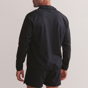 เสื้อแจ็คเก็ตกันลมมีฮู้ดสำหรับผู้ชาย, เสื้อกันลมน้ำหนักเบาปรับได้มีเชือกถักสำหรับฝึกวิ่งฤดูใบไม้ผลิ - Product Image 3