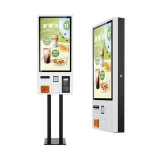 Oem Odm Android 21.5 32 inç Self servis gıda sipariş Kiosk ödeme kiosklar kendini ödeme kendini sipariş Kiosk restoran
