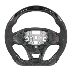 Volant de course LED au design élégant en fibre de carbone véritable pour <span class=keywords><strong>Ford</strong></span> Tourneo Custom <span class=keywords><strong>Puma</strong></span> 2018 2019 <span class=keywords><strong>2020</strong></span> 2021 - Product Image 1