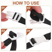 Boucle en plastique transparente robuste à réglage rapide latéral tactique pour collier de chien, accessoire de sac