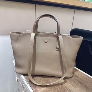 Sac cabas femme en cuir de vachette grainé sans marque, doublure en sergé de coton, style chic parisien, pour le quotidien, fournisseur en gros de boutiques européennes - Product Image 4