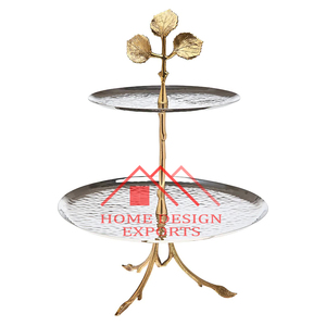 Latest Design Casted Aluminium 3 Tier <b>Cake</b> <b>Stand</b> for Birthday Party Decor Unique Aluminium Nickel Plating and Gold Plating <b>Cake</b> - Product Image 3