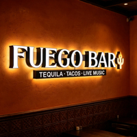 Letrero de Acrílico Personalizado con Letras de Canal LED de Doble Cara, Iluminación Frontal y Trasera, Letrero Exterior para Logotipo, Letrero Comercial para Fachada de Tienda